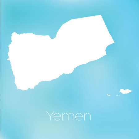 A Map of the country of Yemenの写真素材
