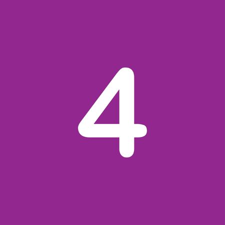 A White Icon Isolated on a Purple Background - 4の写真素材