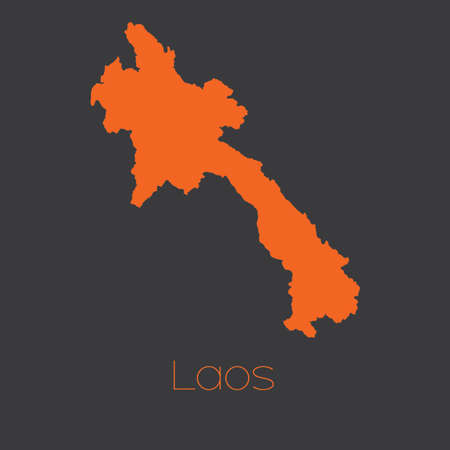 A Map of the country of Laosの写真素材