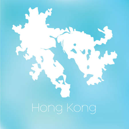 A Map of the country of Hong Kongの写真素材