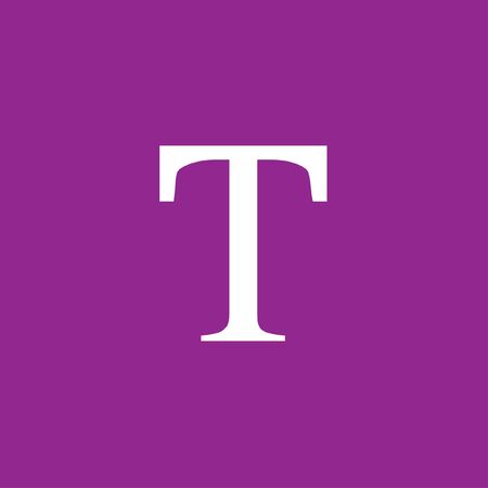 A White Icon Isolated on a Purple Background - Text Iconの写真素材