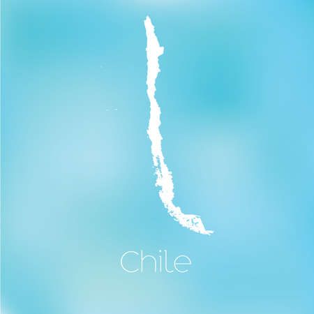 A Map of the country of Chileの写真素材