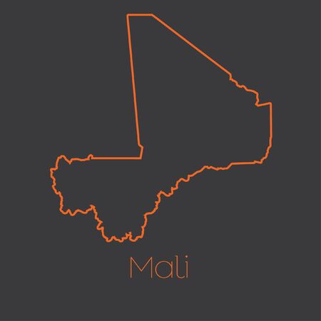 A Map of the country of Maliの写真素材