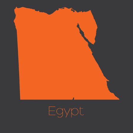 A Map of the country of Egypt