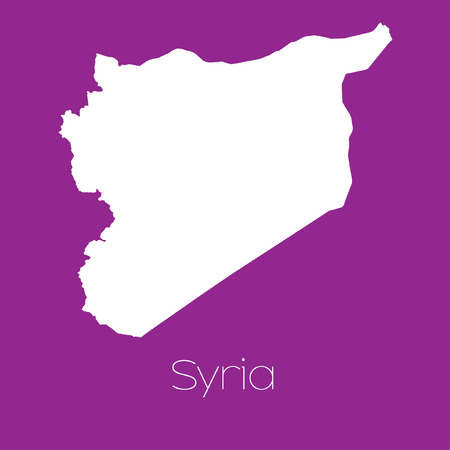 A Map of the country of Syriaの写真素材
