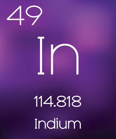 Purple Background with the Element Indiumの写真素材