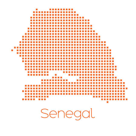 A Map of the country of Senegalの写真素材