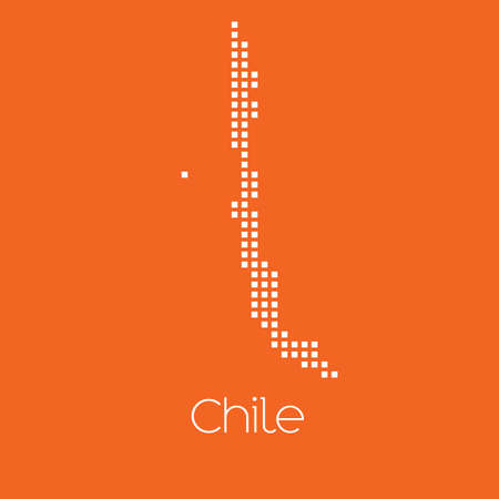 A Map of the country of Chileの写真素材