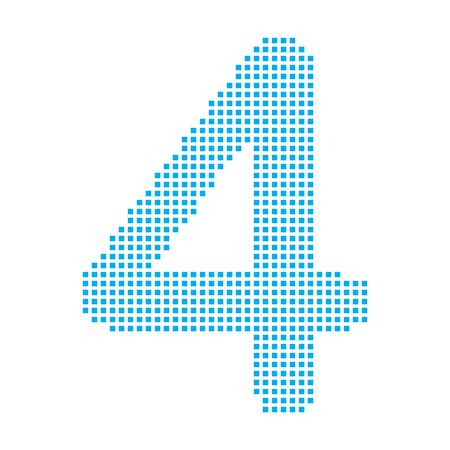 A Blue Mosaic Icon Isolated on a White Background - 4の写真素材