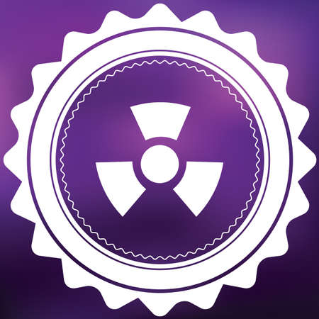 A Retro Icon Isolated on a Purple Background - Radio Active Roundの写真素材