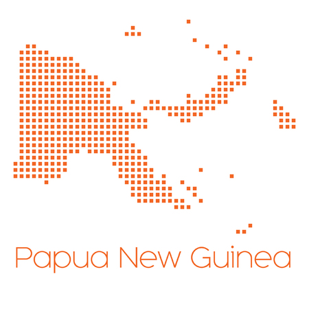 A Map of the country of Papua New Guineaの写真素材