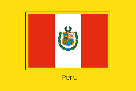 A Flag Illustration of the country of Peruの写真素材