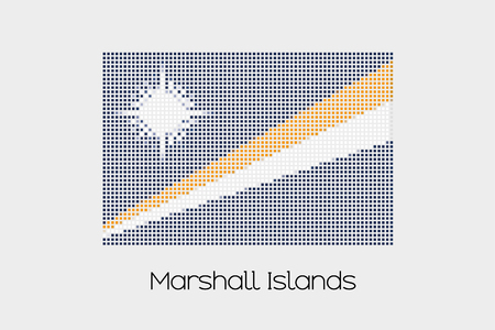A Mosaic Flag Illustration of the country of Marshall Islandsの写真素材