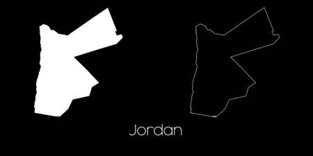 A Map of the country of Jordanの写真素材