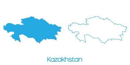 A Map of the country of Kazakhstanの写真素材