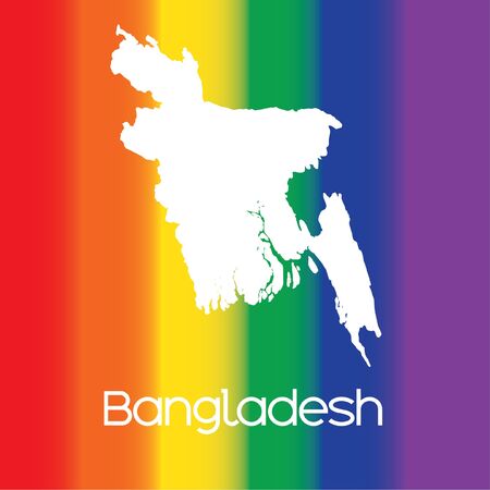 A Map of the country of Bangladeshの写真素材