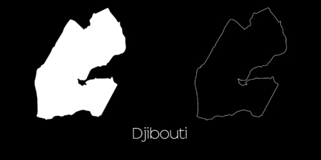 A Map of the country of Djiboutiの写真素材