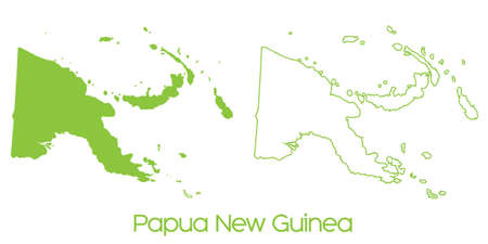 A Map of the country of Papua New Guineaの写真素材