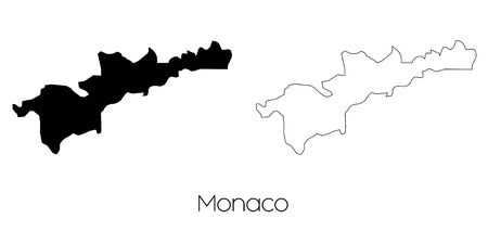 A Map of the country of Monacoの写真素材