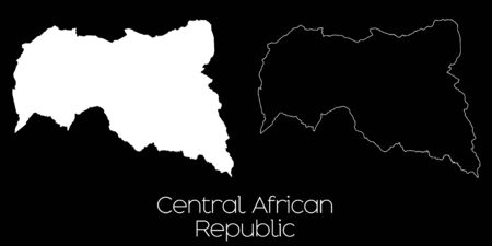 A Map of the country of Central African Republicの写真素材