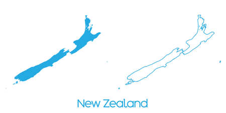 A Map of the country of New Zealandの写真素材