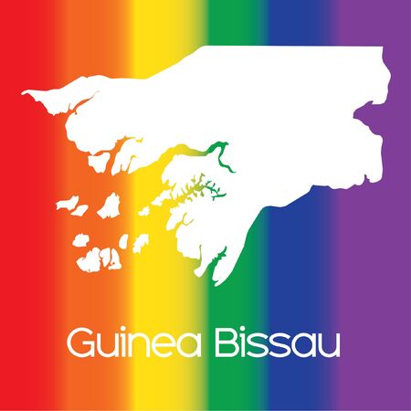 A Map of the country of Guinea Bissauの写真素材