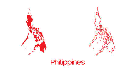 A Map of the country of Philippinesの写真素材