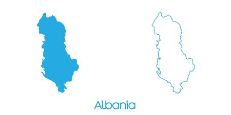 A Map of the country of Albaniaの写真素材