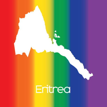 A Map of the country of Eritreaの写真素材