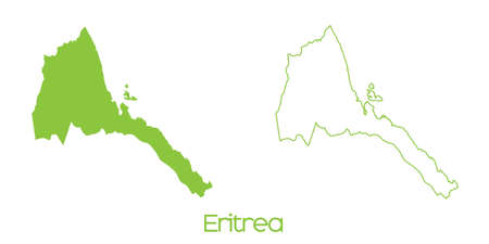 A Map of the country of Eritreaの写真素材