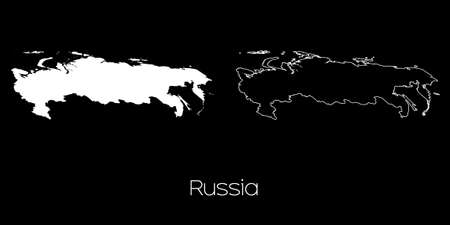 A Map of the country of Russiaの写真素材