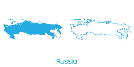 A Map of the country of Russiaの写真素材