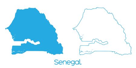 A Map of the country of Senegalの写真素材