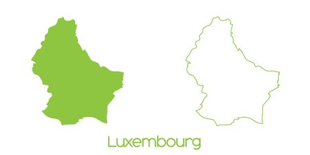A Map of the country of Luxembourgの写真素材