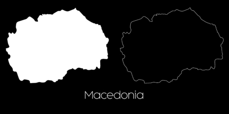 A Map of the country of Macedoniaの写真素材
