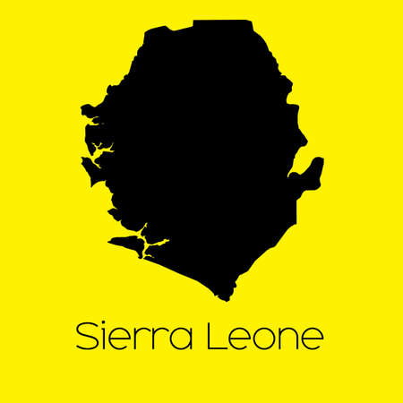 A Map of the country of Sierra Leoneの写真素材