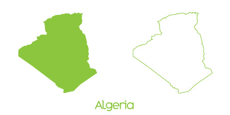 A Map of the country of Algeriaの写真素材