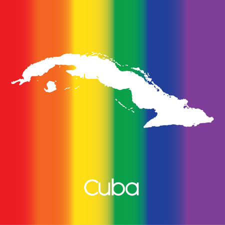 A Map of the country of Cubaの写真素材