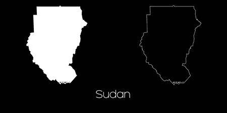 A Map of the country of Sudanの写真素材