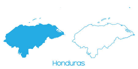 A Map of the country of Hondurasの写真素材