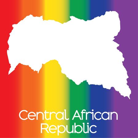 A Map of the country of Central African Republicの写真素材