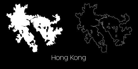 A Map of the country of Hong Kongの写真素材