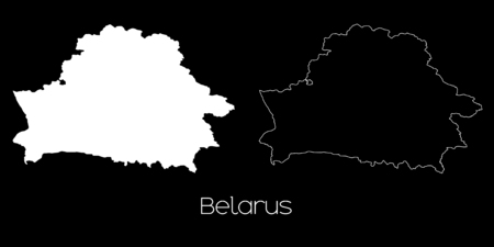 A Map of the country of Belarusの写真素材
