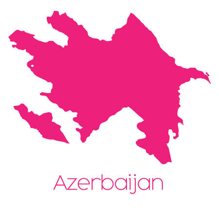 A Map of the country of Azerbaijanの写真素材