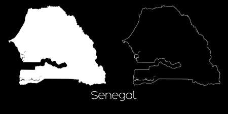 A Map of the country of Senegalの写真素材