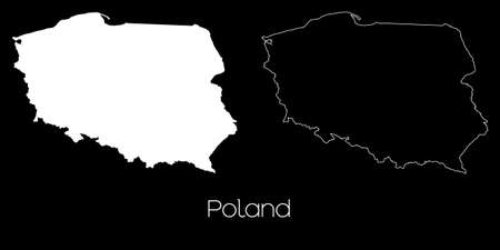 A Map of the country of Polandの写真素材