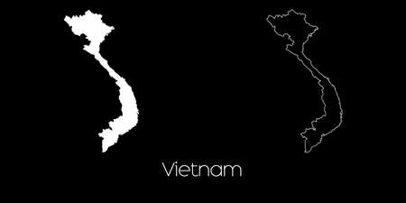 A Map of the country of Vietnamの写真素材