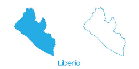 A Map of the country of Liberiaの写真素材