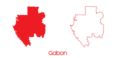 A Map of the country of Gabonの写真素材