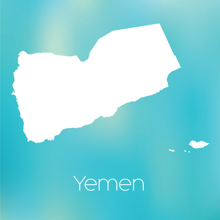 A Map of the country of Yemenの写真素材